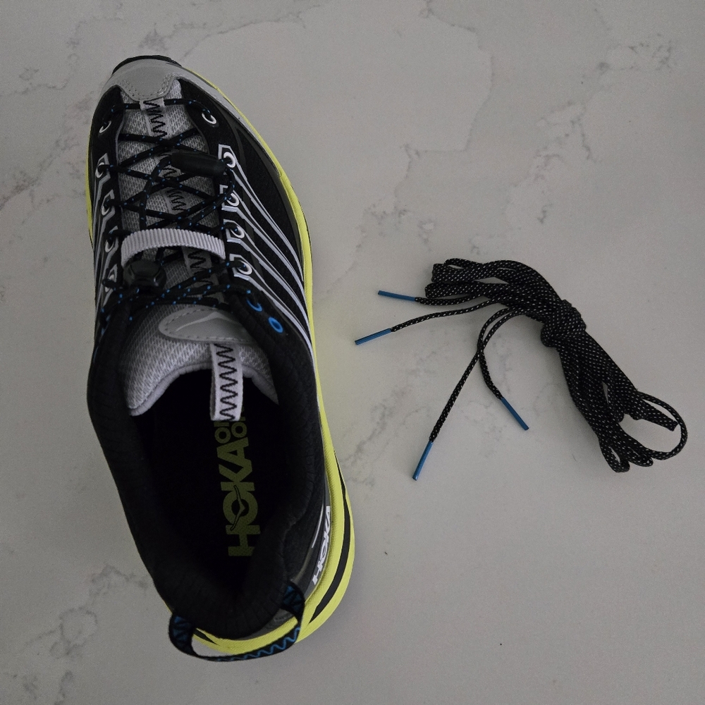 NEW Hoka Mafate Three2 Athletic Hiking Running Sneakers Shoes Black Yellow 8.5 - Picture 9 of 10